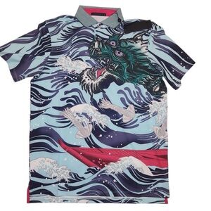 NWT Greyson Golf Performance Polo, Mythical Sea in Skystone, sz M
